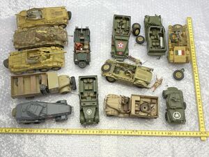 戦車 プラモデル 完成品 スケール不明 破損 欠品 あり まとめて 簡易梱包/ジャンク ※まとめて取引・同梱不可 [20-2430]