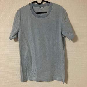 メンズM UNIQLO U 半袖 クルーネック Tシャツ 薄いブルー