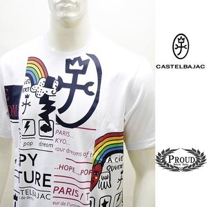 カステルバジャック Tシャツ 48 L ゴルフ タウンウェア 半袖 コットンジャージー メンズ 新作23SS 2322755 jc KRs m 7213272111