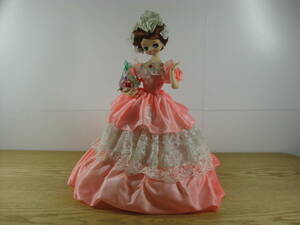 フランス人形 置物 さくら人形 女の子 ピンクのドレス 高さ52cm 昭和レトロ 直接引取（東大阪）歓迎