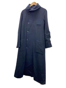 Yohji Yamamoto COSTUME D’HOMME◆J-ROUND COLLAR COAT/1/ウール/BLK/HJ-C38-146