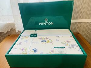 【未使用】MINTON ミントン ソフトコットンケット ブルー 綿毛布 140×200 綿100% 