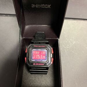 CASIO カシオ G-SHOCK ジーショック 電波ソーラー 腕時計 PROTECTION TOUGH SOLAR タフソーラー ブラック×ピンク GW-5510B 3159 稼働品