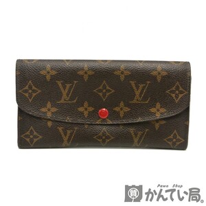 20254 LOUIS VUITTON【ルイ・ヴィトン】M60136 ポルトフォイユ エミリー モノグラム ルージュ 長財布 ウォレット【中古】USED-B