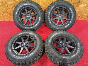 エクストレイル等に!! AMJホイール 16x7J +35 5H PCD114.3 BFGoodrichタイヤ付 4本セット 中古 売切!!