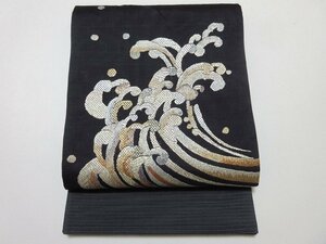 ドークブア■夏帯　太鼓柄袋帯　絽綴れ　立浪　紗　刺繍　極上の逸品　☆　A04