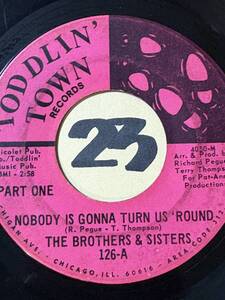 1969 シカゴ・レア・グルーヴ/FUNK45 THE BROTHERS AND SISTERS NOBODY IS GONNA TURN US ‘ROUND PT1 PT2 両面EX 