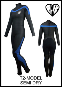 5×3㎜セミドライ/バックジップ　T2モデル　【thw wetsuits】最新軽量伸縮起毛素材5　レディースウェットスーツ/サンセットサーフ