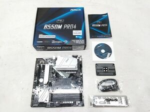 ♪ASRock B550M Pro4 マザーボード AMDソケット 動作未確認 元箱/取説付き 1029-67E @80♪