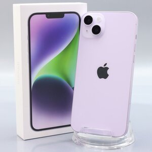 Apple iPhone14 Plus 128GB Purple A2885 3L277J/A バッテリ100% ■SIMフリー★Joshin3119【1円開始・送料無料】