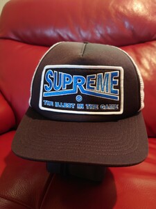 Supreme　THE ILLEST シュプリーム　ベースボールメッシュキャップ 帽子5PANELブラックホワイト送料300円