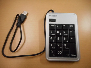 ◆ELECOM◆テンキーボード◆TK-TCM003SV◆美品◆USED品◆箱無し◆パソコン◆入力◆