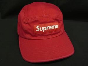 1円 ■美品■ Supreme シュプリーム コットン100％ ベースボールキャップ 帽子 レディース メンズ レッド系 FF5716