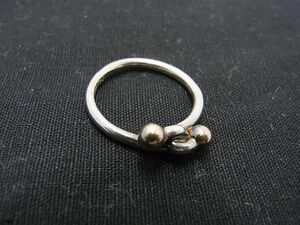 1円 TIFFANY＆Co ティファニー フック＆アイ SV925×18K 750 18金 リング 指輪 アクセサリー 約14号 レディース シルバー系 FA6849