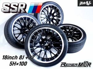 ●最終値下げ!! SSR スピードスター REINER M10R 18インチ 8J +32 PCD100 5H 5穴 ハブ径72㎜ BLK 4本 BRZ 86 カローラスポーツ 即納 棚B-4