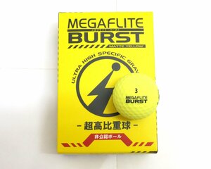 新品★朝日ゴルフ★メガフライト バースト★MEGAFLITE BURST★超高比重球！ 非公認球★マット イエロー★1箱 6球