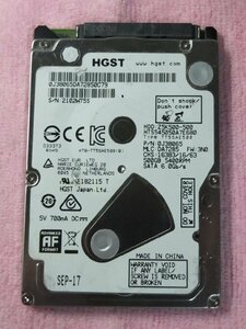 HGST 2.5インチ HDD 500GB 7mm 使用時間 21,447H