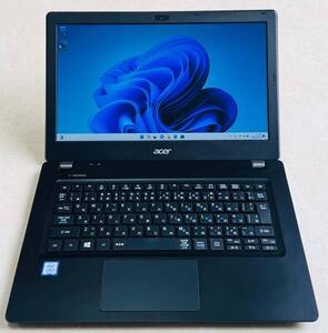 美品 13.3型 Acer TMP238G2M-N58U ★ 爆速 Core i5-7200U メモリ8GB SSD 256GB カメラ Type-C Windows11 office2019