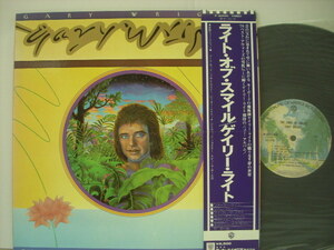 ■LP　GARY WRIGHT ゲイリー・ライト / THE LIGHT OF SMILES ライト・オブ・スマイル 国内帯付 ワーナー・パイオニア P-10294W ◇r3604