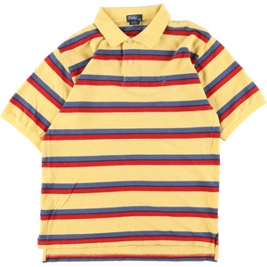 古着 ラルフローレン Ralph Lauren POLO RALPH LAUREN 半袖 ボーダー ポロシャツ レディースXL /eaa346569 【SS2409_30%】