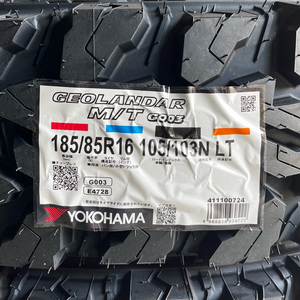 即納 最短当日発送→翌日お届け 2024年製 新品 ヨコハマ GEOLANDAR M/T G003 185/85R16 105/103N 1本 正規品 個人宅様OK 4本送料込54000円