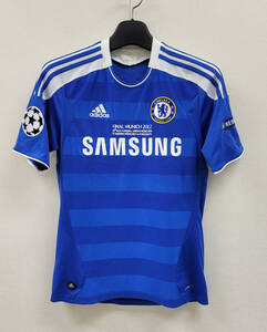 11-12 チェルシーCFC Chelsea(H)＃11 ドログバ Drogba 半袖 adidas CL決勝戦仕様 S