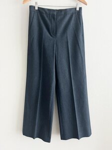 【送料込】theory　セオリー BISTRETCH.LIGHT HW.WIDE.PANT.SLS 　パンツ　～XSサイズ　ネイビー　シンプル　大人　オフィス　6446377