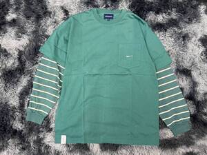 【1スタ】新品未使用 Size 1 定価16,500円 CC LAYERD TEE ディセンダント 長袖Tシャツ メンズ 192ATDS-CSM13 GREEN 正規品