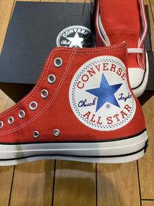 ☆新品☆CONVERSE ALLSTAR 100 HUGEPATCH コンバース　オールスター　100 ヒュージパッチ　ハイ　レッド　ビッグロゴ　チャックテイラー