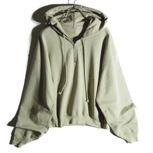 P3560f12　▼AURALEE オーラリー▼ SUPER SOFT SWEAT BIG HALF ZIP P/O PARKA ハーフジップ パーカー カーキ 0 /A9SP04GU シーズンレス