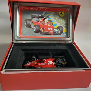 HOT WHEELS - IXO 1/43「Ferrari 126 C3 #28 1983」金属製 BOOK型 ケース付き 603