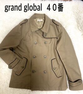 grand global ピーコート ジャケットべージュ４０番