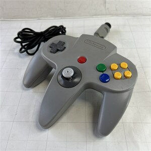 N64　任天堂64用コントローラ NUS-005 グレー アナログスティック良好！