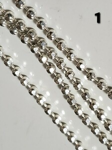 silver925 カットボールチェーンネックレス 66㎝ 3㎜ ロングネックレスキラキラ反射ネックレス 