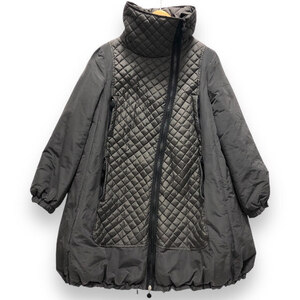 ▼【MONCLER】モンクレール SASLONG ダウンコート キルティング ジップ ブラウン サイズ1 女性用 レディース アウター RA7048