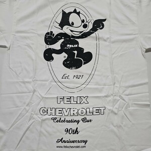 シボレー　FELIX　創立９０周年記念　Tシャツ　白　2XL　長期保管 未着用品 半袖 Chevrolet FELIX 90th Anniversary T-shirt