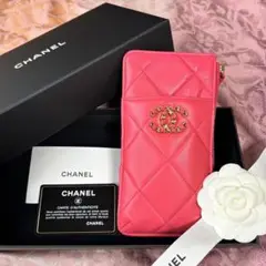 CHANEL シャネル19  カードケース フラグメントケース スリムウォレット