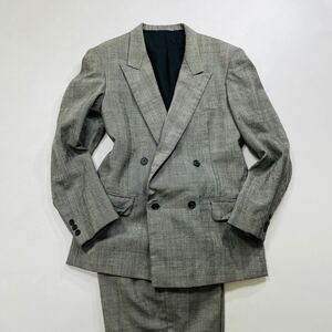 304 Paul Smith ポールスミス グレンチェック ダブルスーツ セットアップ M 170cm ダブルジャケット ツータックスラックス ビジネス 50122A