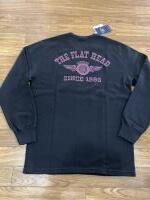 THE FLAT HEAD FN-THL-203 サーマルL/S TEE FLYING WHEEL ブラック 44