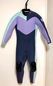 World Dive ワールドダイブ supman 5mm レディース ダイビング ウェットスーツ 着丈 137cm パープル 水色 ネイビー k240618B