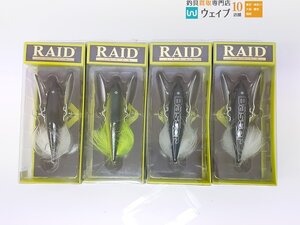 レイドジャパン ダッチ ブラック＆ゴースト Basser・ダッチ リアルキンクロ・ダッチ ネオンバックチャート 等 計4点 未使用品