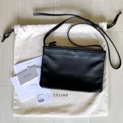 旧ロゴ【CELINE】セリーヌ トリオラージ 黒 ブラック