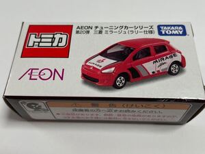 トミカ イオン AEON チューニングカーシリーズ 第20弾 三菱 ミラージュ（ラリー仕様） 赤 レッド 未開封品 即決 送料290～ ミニカー