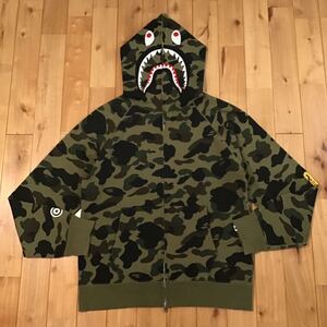 ★XL★ 1st camo green 2nd シャーク パーカー shark full zip hoodie a bathing ape BAPE エイプ ベイプ アベイシングエイプ 迷彩 gz0