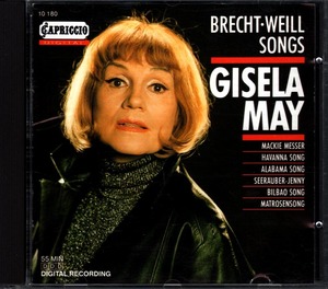 ギーゼラ・マイ/Gisela Mayが歌う 《Brecht Weill Songs》 ブレヒト&ヴァイル　ソング集