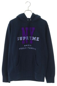 シュプリーム パーカー 19AW NY Hooded Sweatshirt サイズ:M NYロゴパーカー 中古 FK04