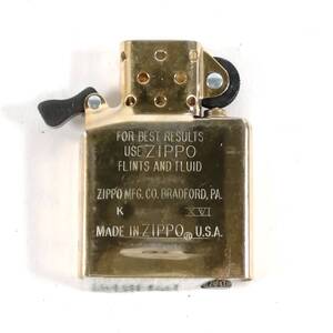 【中古】ZIPPO ジッポー インサイドユニット INSIDE UNIT USA製 純正ゴールド GOLD 交換用 中身 レギュラータイプ (#D6CQM)