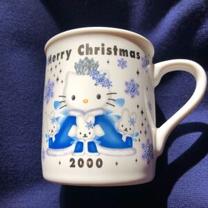 ＊レトロ＊激レア希少品　サンリオ2000年製　ハローキティ FAIRY KITTY クリスマス　陶器　マグカップ 当時物