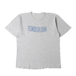 TENDERLOIN テンダーロイン Tシャツ サイズ:XL 16SS ブランドロゴ 霜降り クルーネック 半袖Tシャツ TEE TENDERLOIN グレー