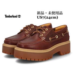 Timberland ティンバーランド PREMIUM PLATFORM 3EYE プレミアムプラットフォーム スリーアイ 厚底 モカシン バーガンディー 24cm